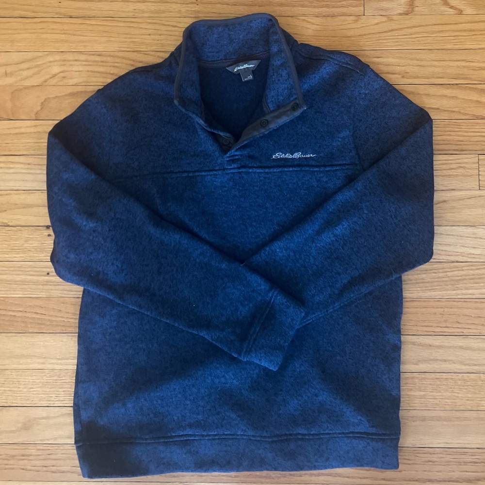 Eddie Bauer Men’s Snap Placket Radiator Fleece Pullover Top sz Large